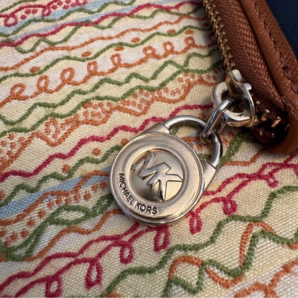 Michael Kors ‘Kempton’ Continental Navy Nylon Zip-Around Wallets for Women - Picture 10 of 13